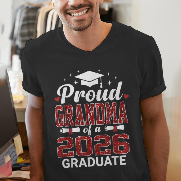 Proud Grandma Of A 2026 Graduate Class Of Graduation Men's V-Neck T-Shirt