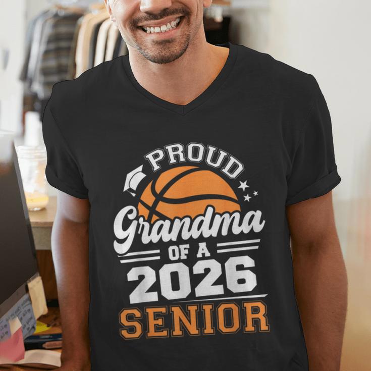 Proud Grandma Of A 2026 Senior Basketball Graduation Men's V-Neck T-Shirt