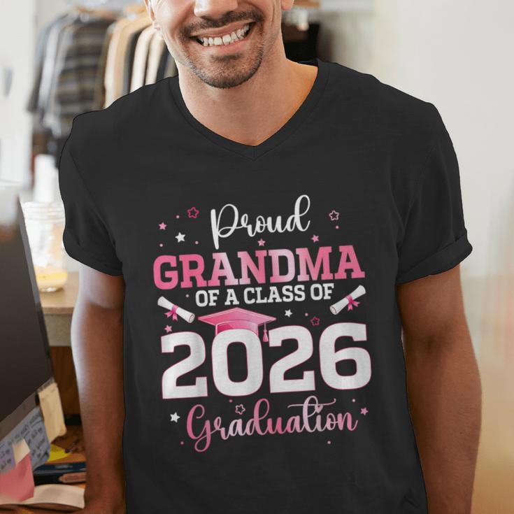 Proud Grandma Of A 2026 Senior Class Of 2026 Graduation Men's V-Neck T-Shirt
