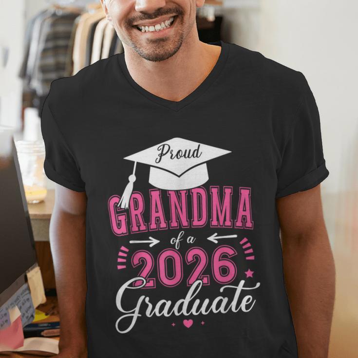Proud Grandma Of a Class Of 2026 Graduate For Graduation Men's V-Neck T-Shirt