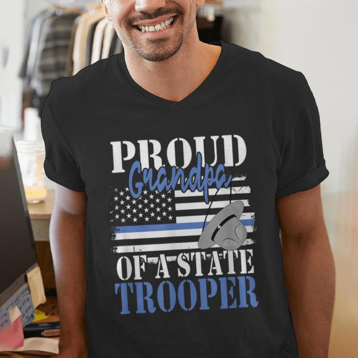 Proud Grandpa Of a State Trooper Police Officer Graduation Men's V-Neck T-Shirt