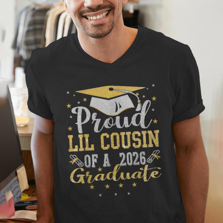 Proud Lil Cousin Of a 2026 Graduate Class Senior Graduation Men's V-Neck T-Shirt