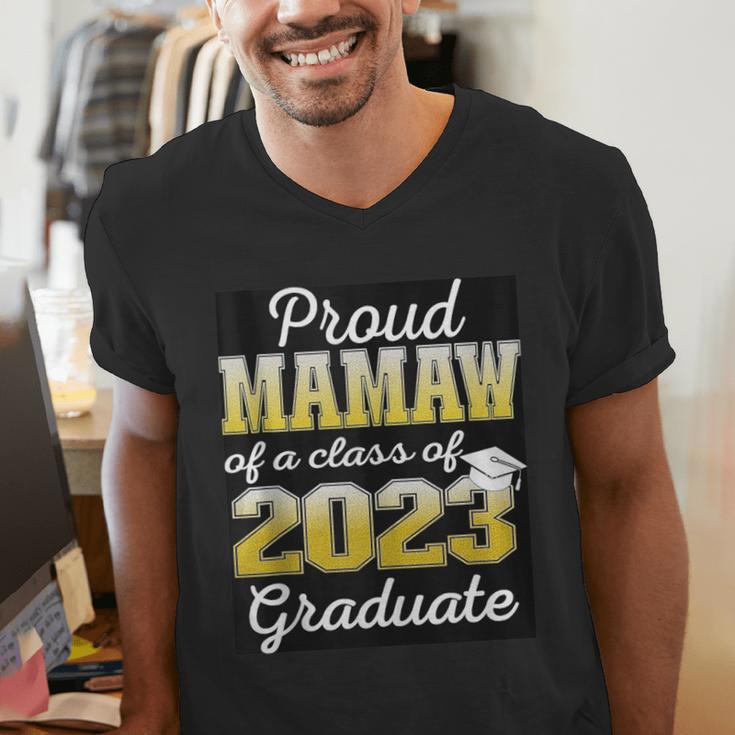 Proud Mamaw Of 2023 Graduate Class 2023 Graduation Family Men's V-Neck T-Shirt
