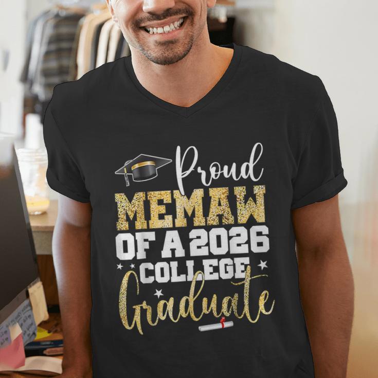 Proud Memaw Of 2026 Graduate College Graduation Men's V-Neck T-Shirt
