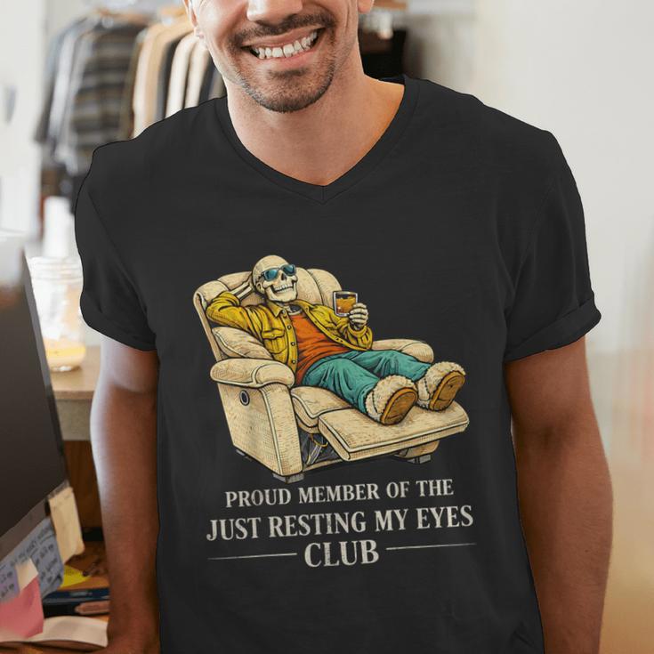 Proud Member Of The Just Resting My Eyes Club Dad Men's V-Neck T-Shirt