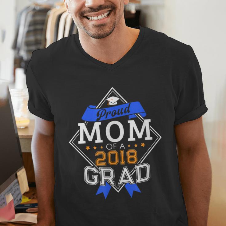 Proud Mom Of A 2018 Graduate Graduation Grad Men's V-Neck T-Shirt