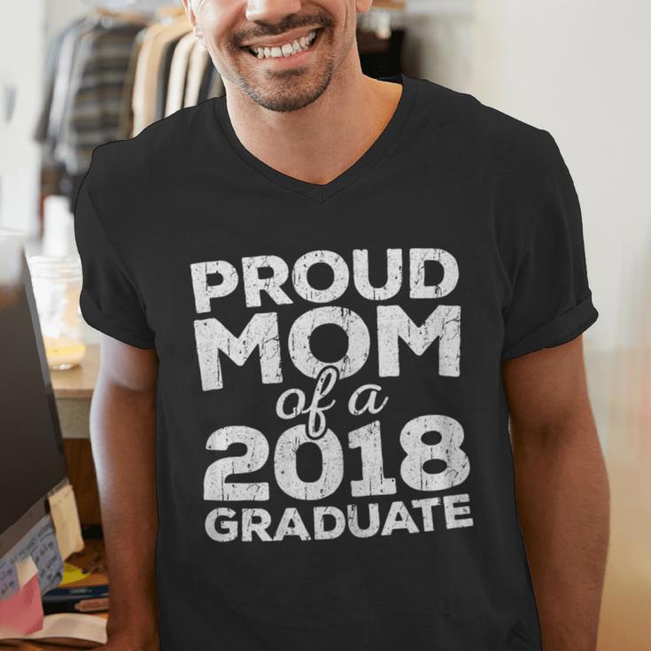 Proud Mom Of A 2018 Graduate Senior Class Graduation T-Shirt Men's V-Neck T-Shirt