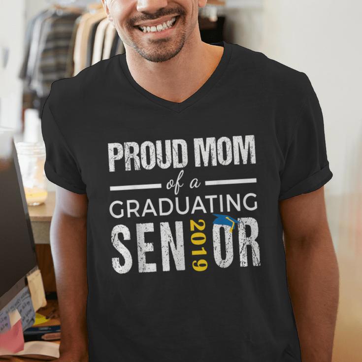 Proud Mom Of 2019 Senior Graduation Shirt Graduate Men's V-Neck T-Shirt