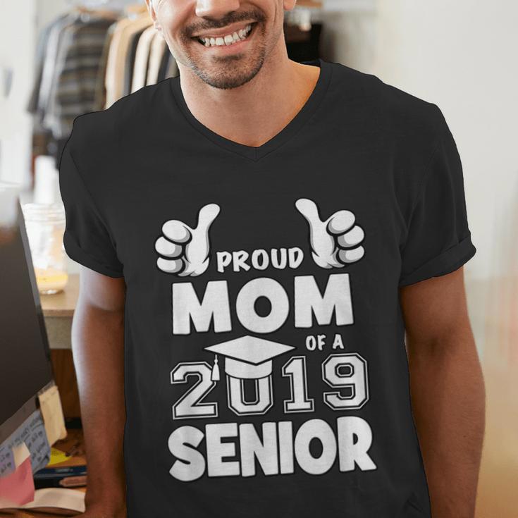 Proud Mom Of A 2019 Senior School Graduation Shirt Men's V-Neck T-Shirt