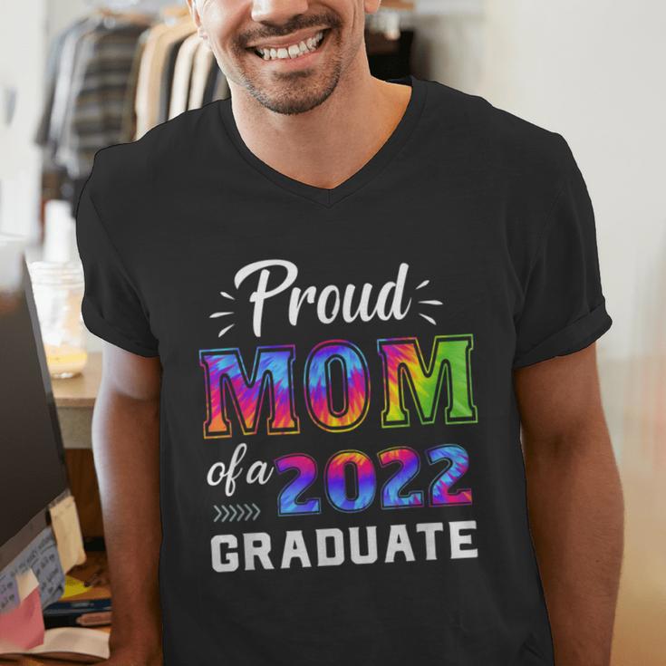 Proud Mom Of a 2022 Graduate Matching Tie Dye Graduation Men's V-Neck T-Shirt