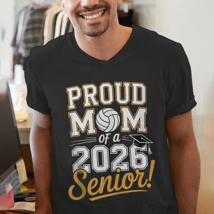 Proud Mom Of a 2026 Senior Volleyball Graduation Men's V-Neck T-Shirt