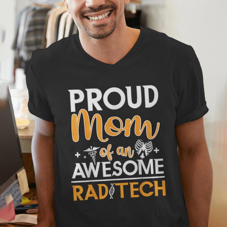 Proud Mom Of An Awesome Rad Tech Graduation Matching Family Men's V-Neck T-Shirt