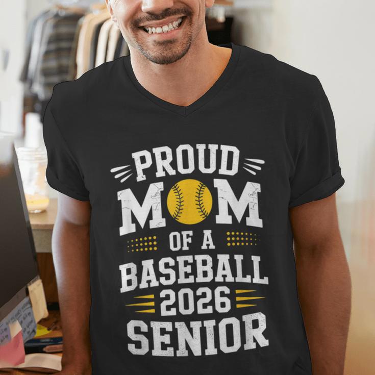 Proud Mom Of Baseball Senior 2026 Graduation Men's V-Neck T-Shirt