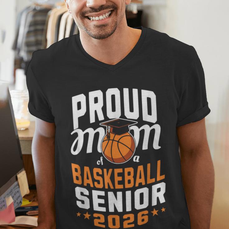 Proud Mom Of Basketball Senior 2026 Graduation Men's V-Neck T-Shirt