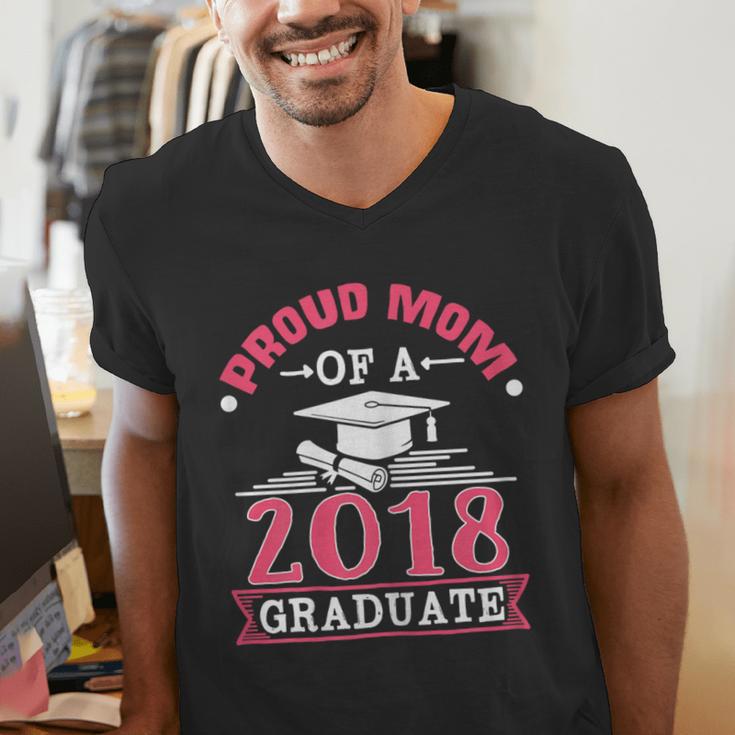 Proud Mom Of A Class 2018 Graduate Graduation T-Shirt Men's V-Neck T-Shirt