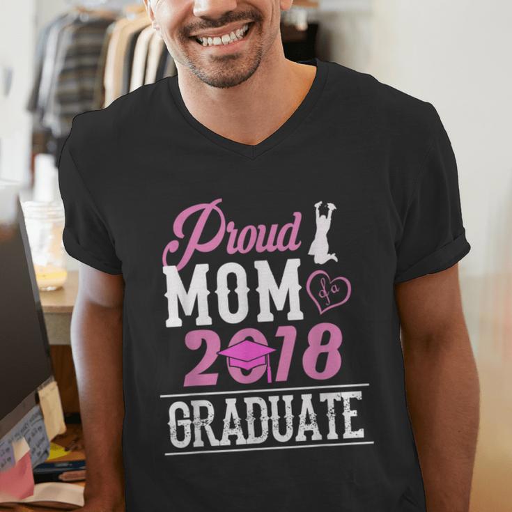 Proud Mom Of A Class 2018 GraduateShirt Graduation Men's V-Neck T-Shirt