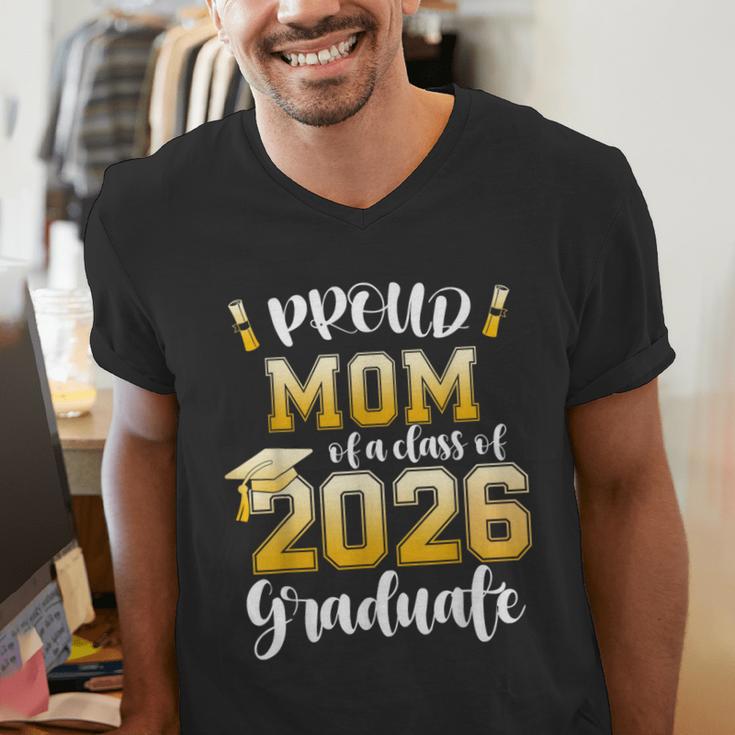 Proud Mom Of a Class Of 2026 Graduate Graduation 2026 Women Men's V-Neck T-Shirt