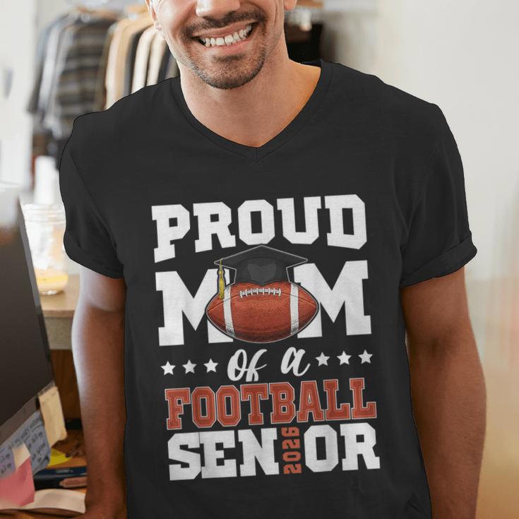 Proud Mom Of a Football Senior 2026 Graduation Gifts Men's V-Neck T-Shirt