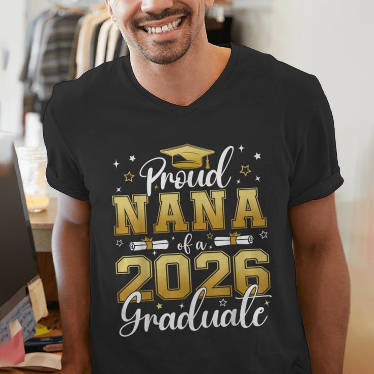 Proud Nana Of a Class Of 2026 Graduate Senior Graduation Men's V-Neck T-Shirt