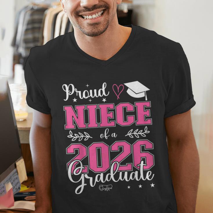 Proud Niece Of a Class Of 2026 Graduate For Graduation Men's V-Neck T-Shirt