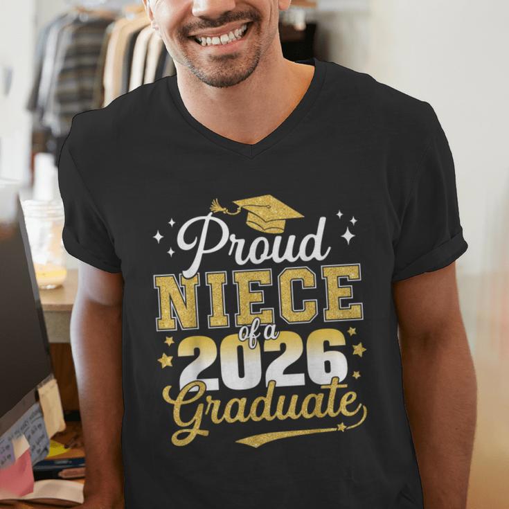 Proud Niece Of a Class Of 2026 Graduate Senior Graduation Men's V-Neck T-Shirt