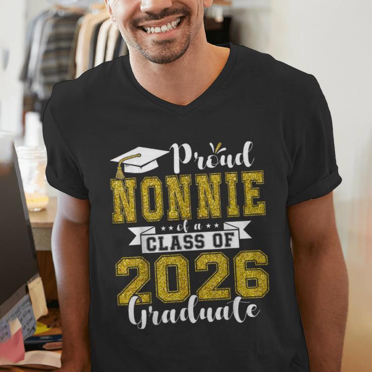 Proud Nonnie Of a Class Of 2026 Graduate Graduation 2026 Men's V-Neck T-Shirt
