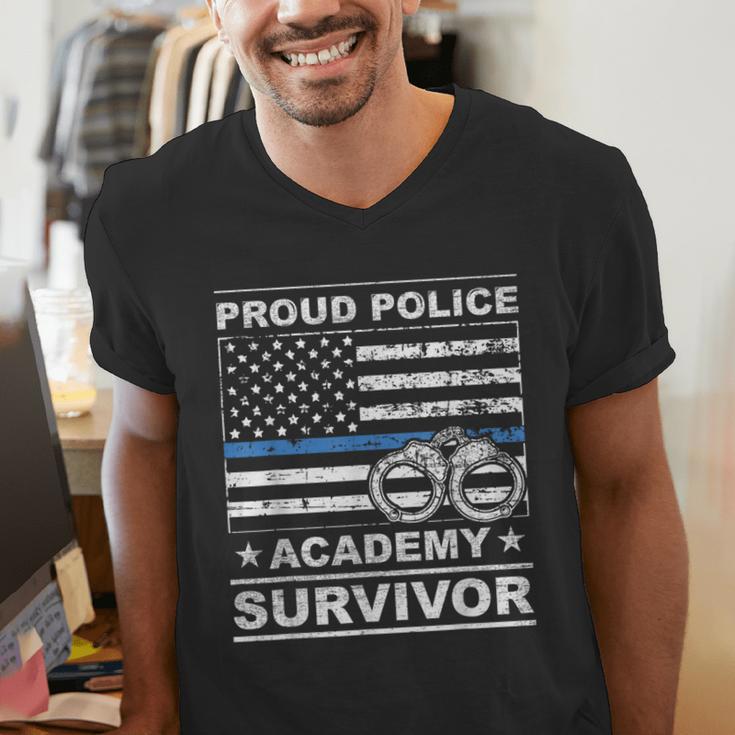 Proud Police Academy Survivor Graduation Men's V-Neck T-Shirt