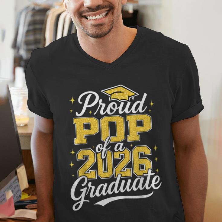 Proud Pop Of A 2026 Graduate Class Of 2026 Graduation Men's V-Neck T-Shirt