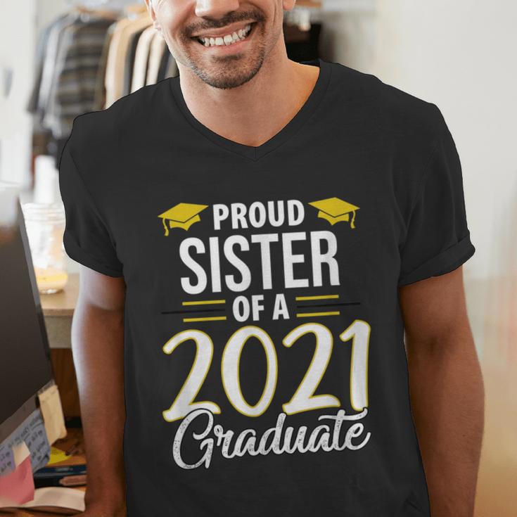 Proud Sister Of A 2021 Graduate Graduation Clothes MBA PhD Men's V-Neck T-Shirt