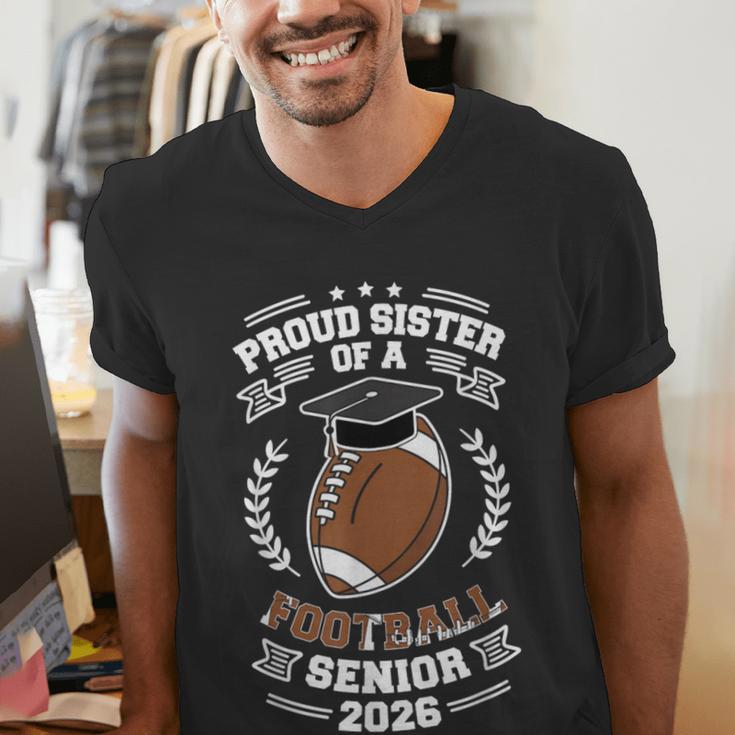 Proud Sister Of a 2026 Football Senior Graduation Men's V-Neck T-Shirt