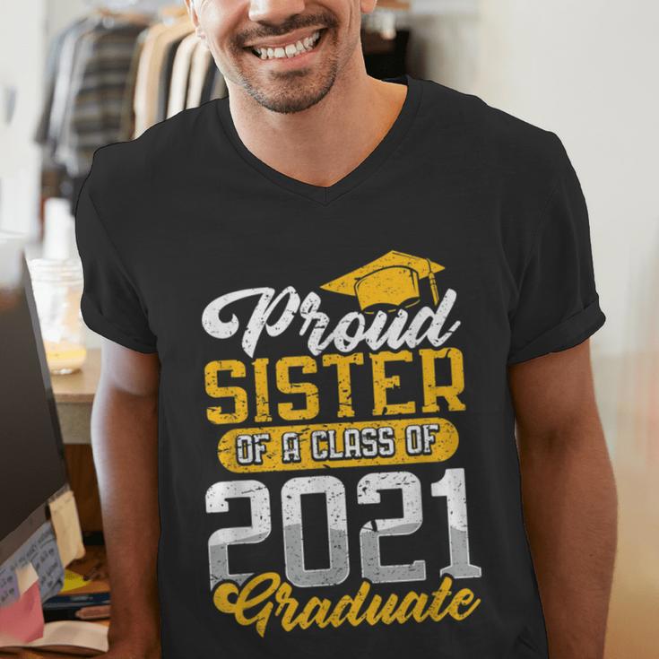 Proud Sister Of a Class Of 2021 Graduate Senior Graduation Men's V-Neck T-Shirt