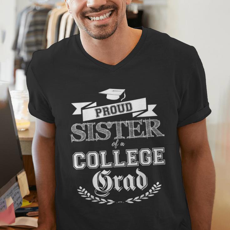 Proud Sister Of a College Grad 2019 Family Graduation Shirt Men's V-Neck T-Shirt