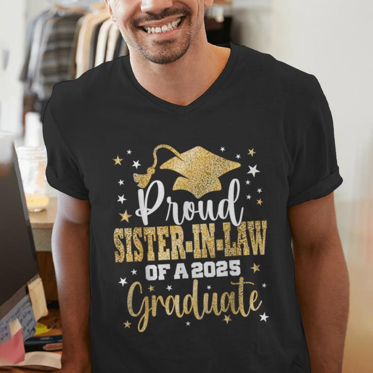 Proud Sister-In-Law Of Class 2025 Graduate Senior Graduation Men's V-Neck T-Shirt