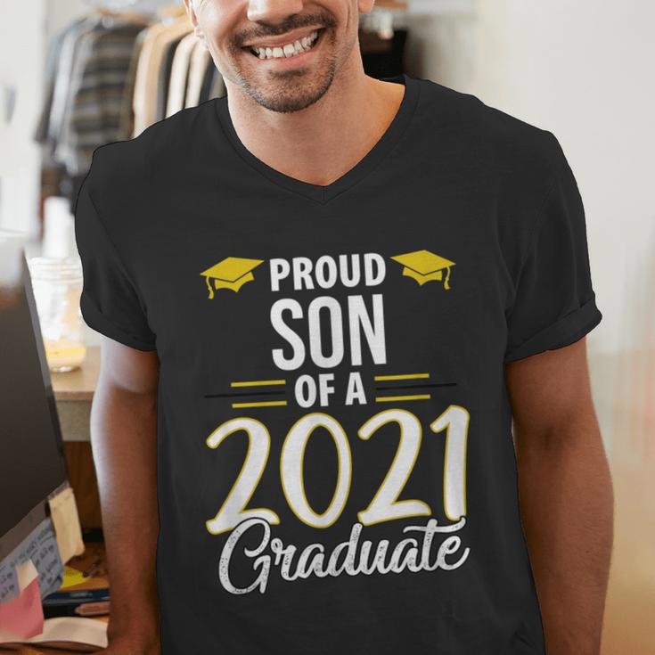Proud Son Of A 2021 Graduate Graduation Clothes MBA PhD Men's V-Neck T-Shirt