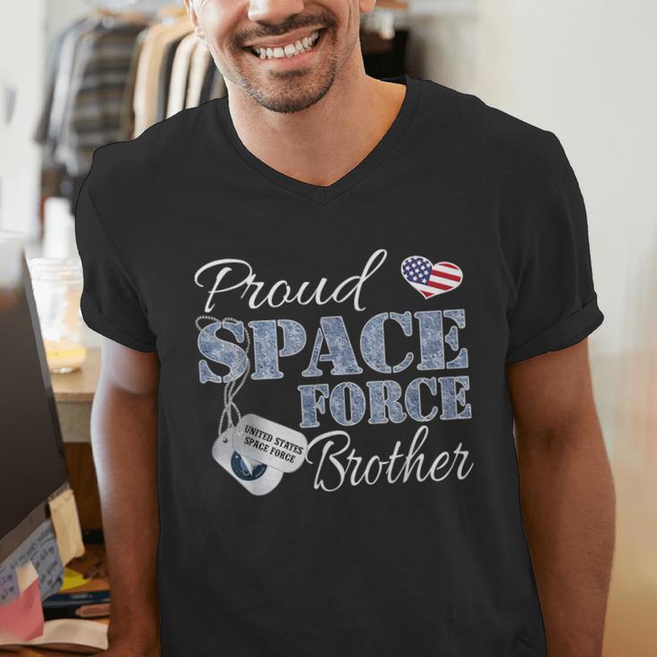 Proud Space Force Brother Space Force Graduation Tee Men's V-Neck T-Shirt
