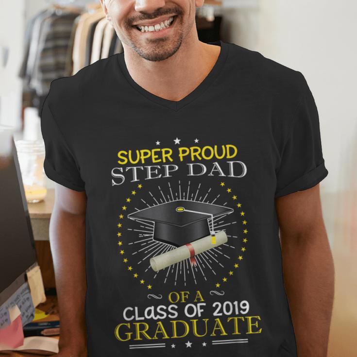 Proud Step Dad The Class Of 2019 Graduate Graduation Shirt Men's V-Neck T-Shirt