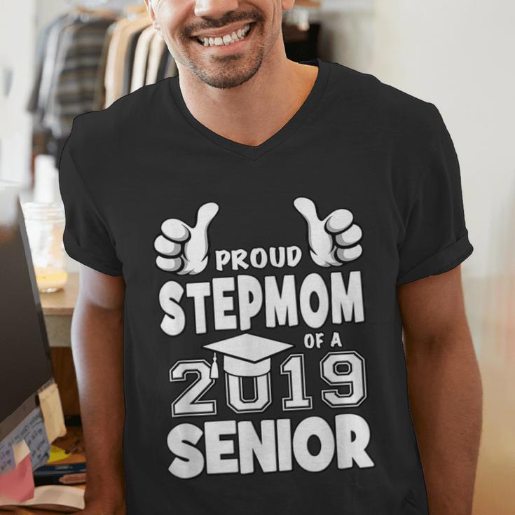 Proud Stepmom Of A 2019 Senior School Graduation Shirt Men's V-Neck T-Shirt
