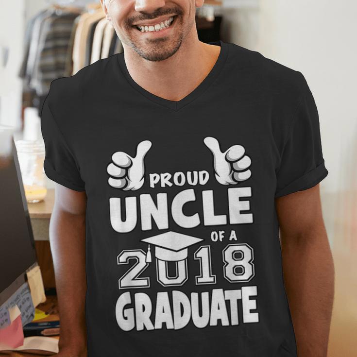 Proud Uncle Of A 2018 Graduate Senior Graduation Shirt Men's V-Neck T-Shirt