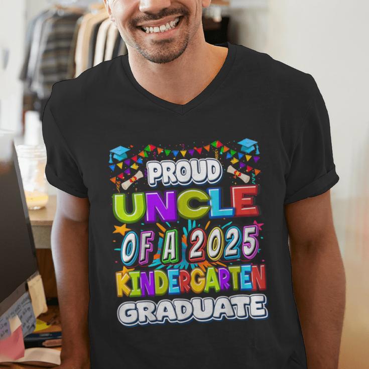 Proud UNCLE Of a 2025 Kindergarten Graduate Graduation Men's V-Neck T-Shirt