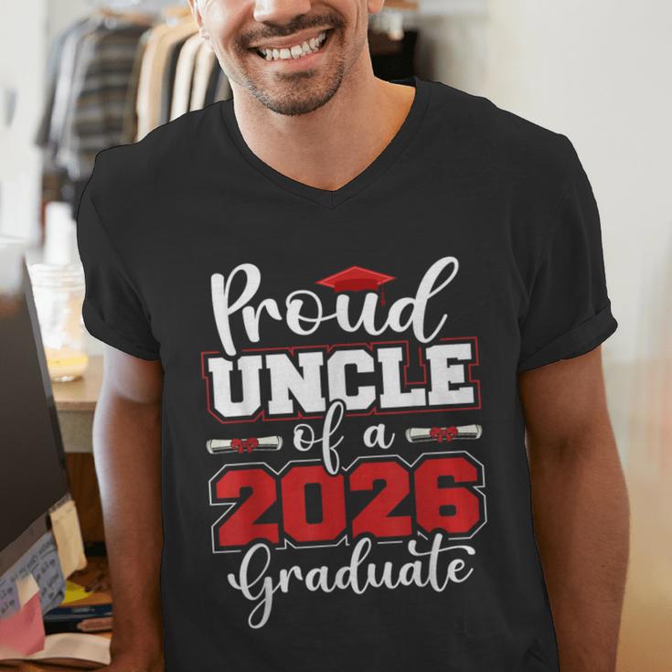Proud Uncle Of A 2026 Graduate Senior Family Graduation Men's V-Neck T-Shirt