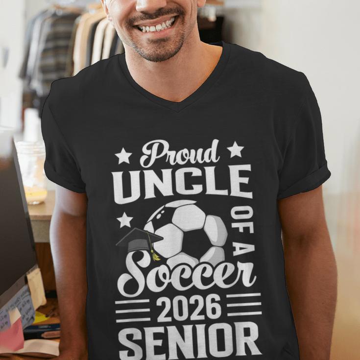 Proud Uncle Of a Soccer Senior 2026 Graduation Men's V-Neck T-Shirt