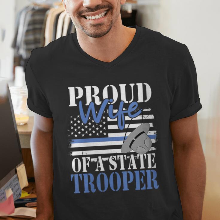 Proud Wife Of a State Trooper Police Officer Graduation Men's V-Neck T-Shirt