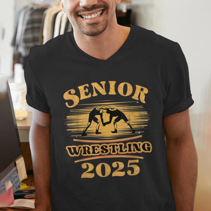 Proud Wrestler Graduation Apparel For Supporters And Seniors Men's V-Neck T-Shirt