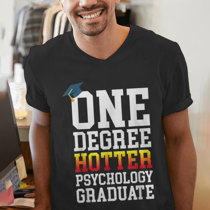 Psychology Graduation Shirt Hotter By One Degree University Men's V-Neck T-Shirt