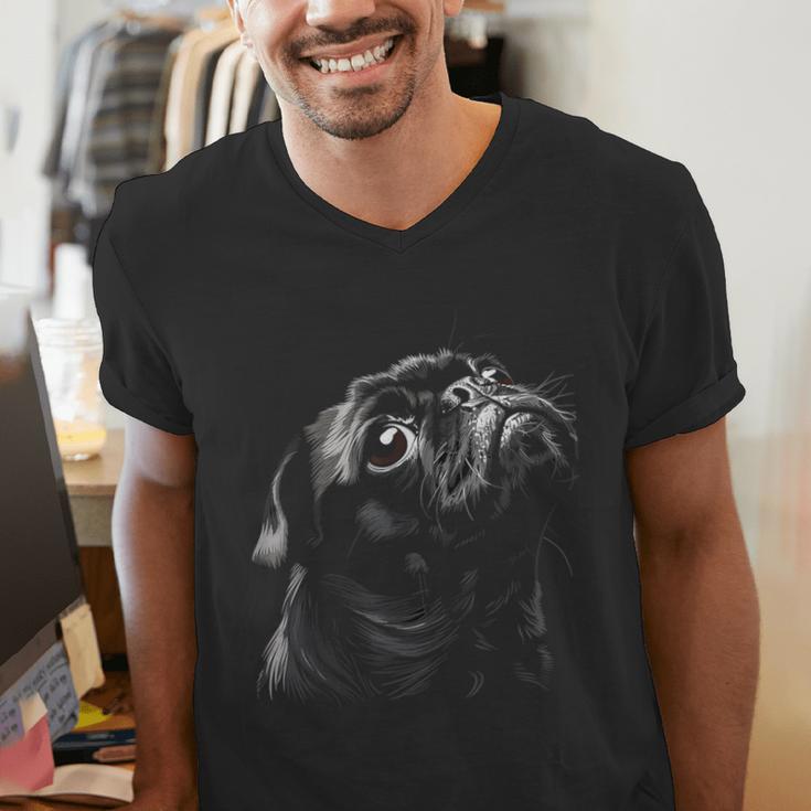 Pug For Dog Mom Dad Cute Pug Men Women Kids Men's V-Neck T-Shirt
