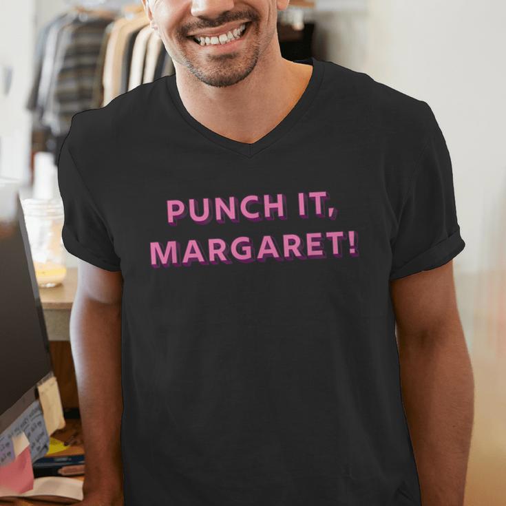 Punch It Margaret Vintage Retro 1980's Nostalgia Men's V-Neck T-Shirt