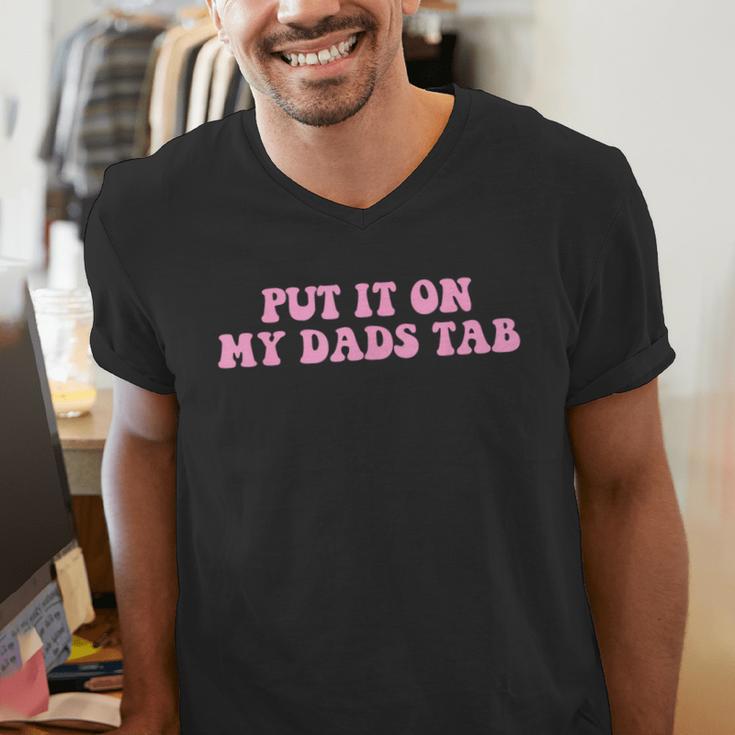 Put It On My Dads Tab Men's V-Neck T-Shirt