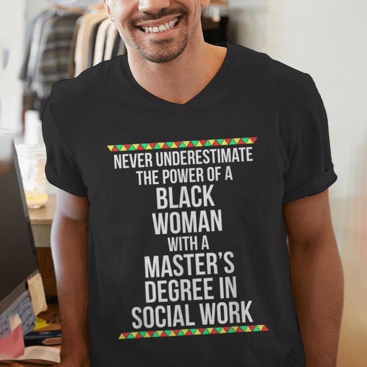 Queen MSW Social Work Masters Graduation Men's V-Neck T-Shirt