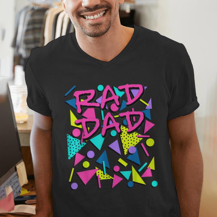 Rad Dad 80s Throwback Men's V-Neck T-Shirt