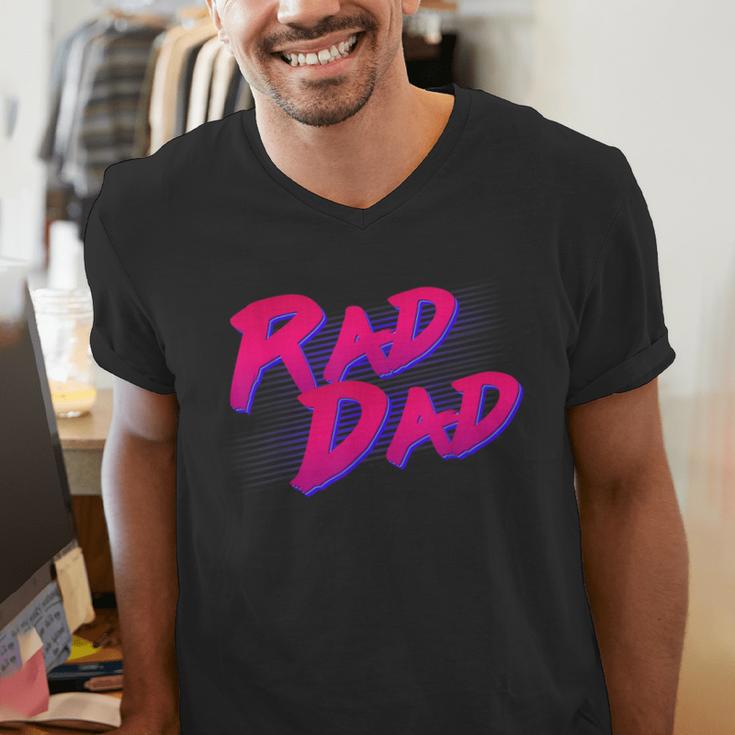 Rad Dad Retro Men's V-Neck T-Shirt Rad Dad Retro Men's V-Neck T-Shirt